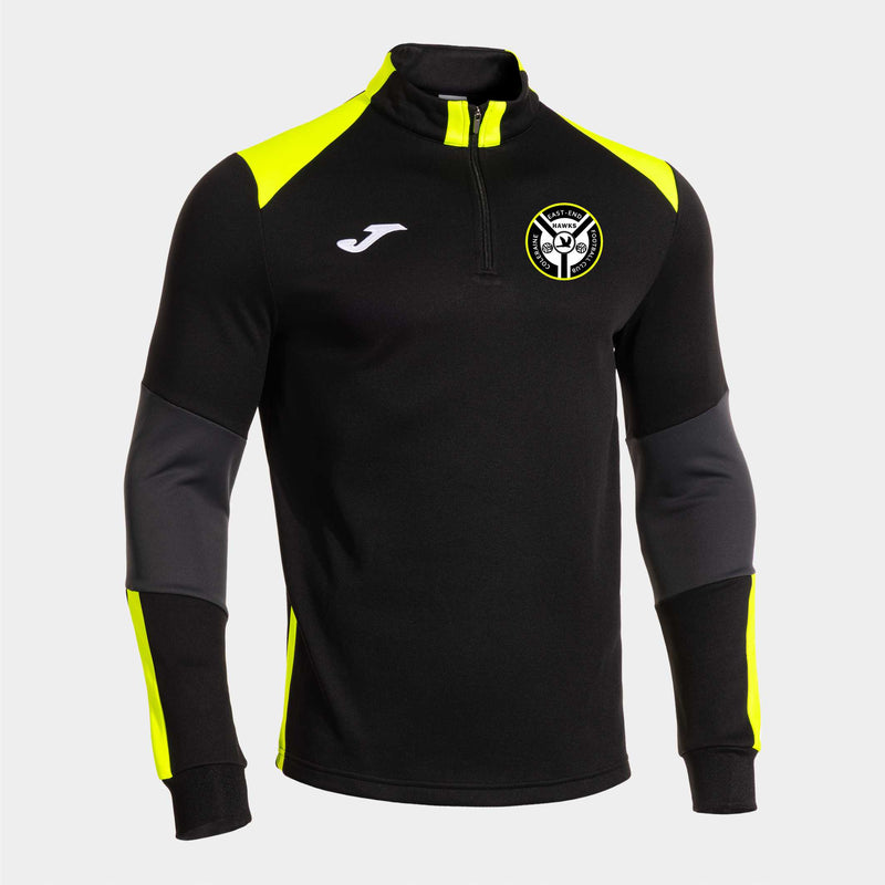 East-End Youth FC - Coaches 1/4 Zip (BLACK & YELLOW FLURO)